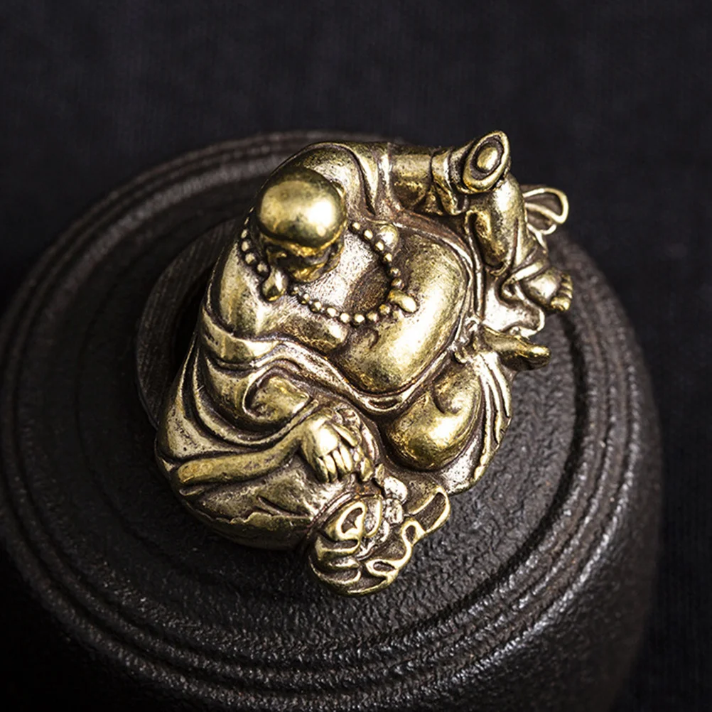 

1Pcs Maitreya Buddha Ornament Copper Craft Desktop Home Decor Auspicious Gift Home Adornment