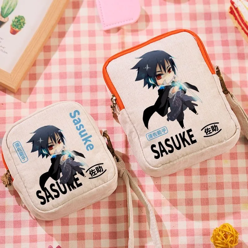 Neue NARUTO Uzumaki Naruto Uchiha Sasuke Uchiha Itachi Münzbörse Kreative Allzweck-Umhängetasche für Studenten und Schlüssel – Detail 3