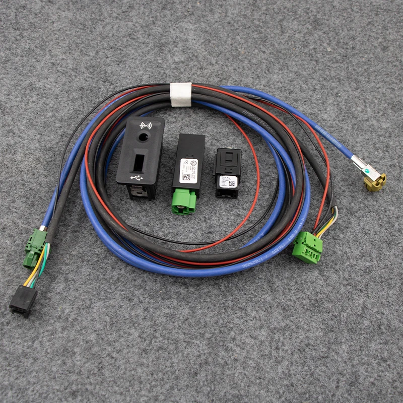 5G0035222E MIB2 USB CarPlay Media AUX Socket Switch Install Plug Button Adapter Harness For VW Golf 7 MK7 5Q0035726E 5Q0035222E