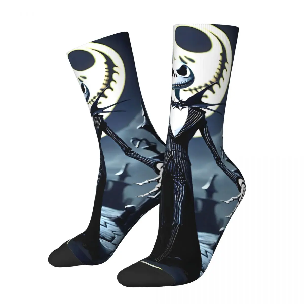 

Мужские носки Harajuku Pumpkin Jack, носки на Хэллоуин, «Кошмар перед Рождеством», женские носки для скейтборда, весна-осень-зима