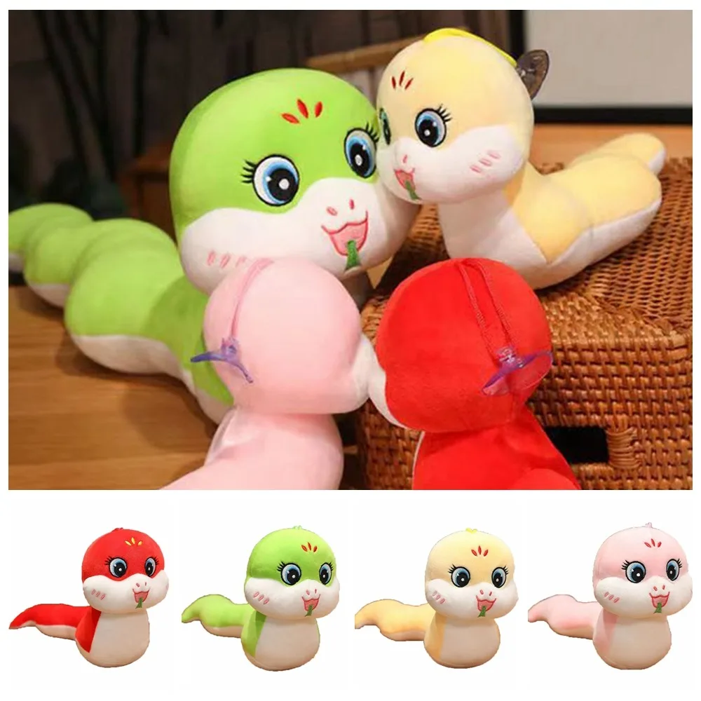

Big Eyes Snake Year Plush Toy Long Tail Hangable Snake Year Mascot Toy Stuffed Animal Soft Lucky Snake Doll Plushies Girls Toys