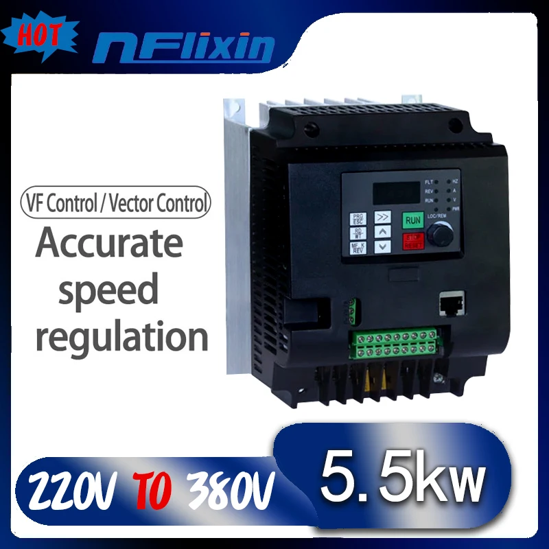 variable frequency converter 50Hz/60Hz motor inverter Wk310 VFD 7.5kw 11KW single-phase 220v input three-phase 380 output