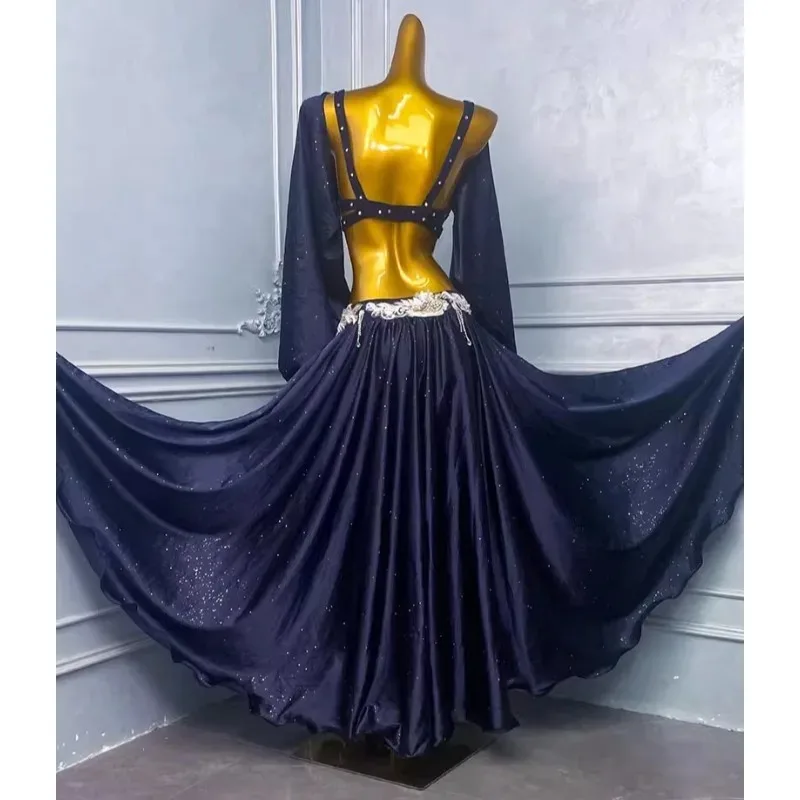 Trajes de danza del vientre personalizados, vestido de actuación para mujer, nuevo conjunto de Ropa de baile oriental, vestido de práctica, ropa india, traje de mujer 2025