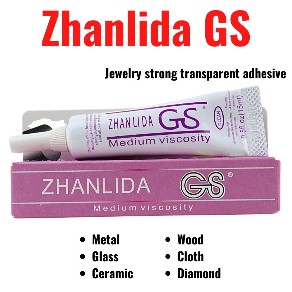 15mL Zhanlida GS Smart Watch Screen Transparent Glue Needle Drill Adhesive for Small Gap DIY Jewelry Handmade Earring Pearl