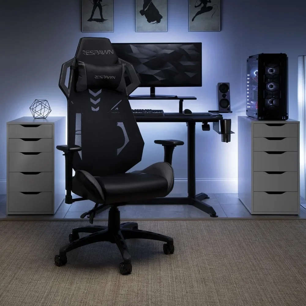 Gamer Chair Leather Computer Armchair in Gray Gamingchair 200 Racing Style Gaming Chair Adjustable Office Chairs