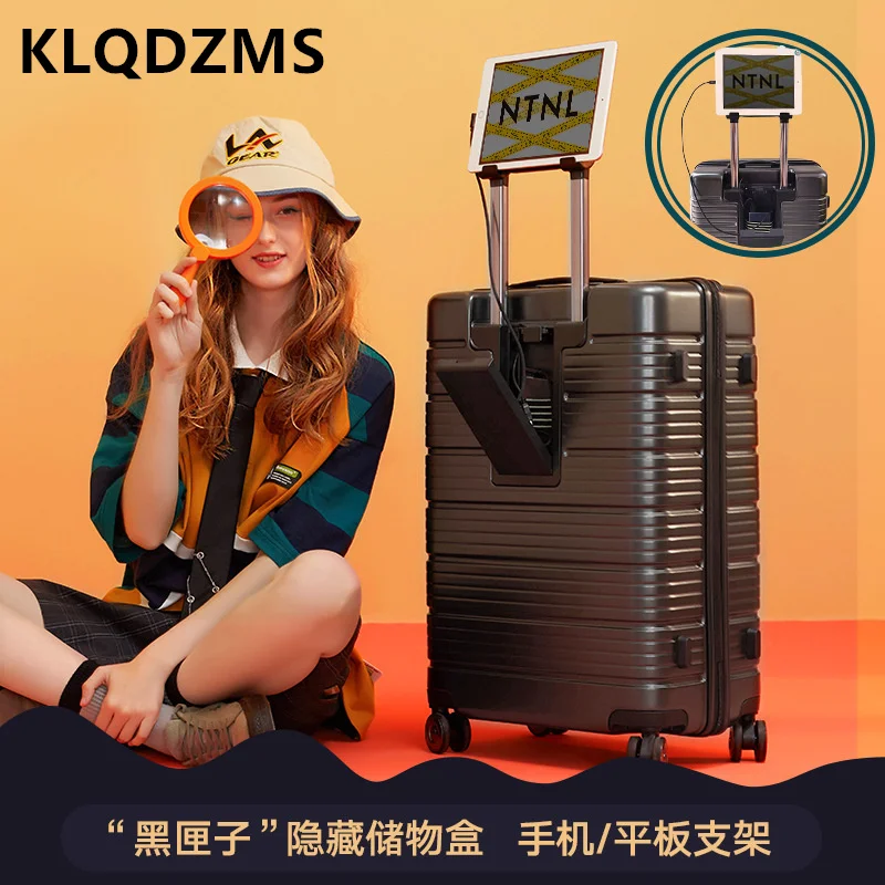 

KLQDZMS 20-inch Cabin Portable Boarding Case With Wheeled Luggage Men's New Suitcase Business Travel Female Trolley Case Bag