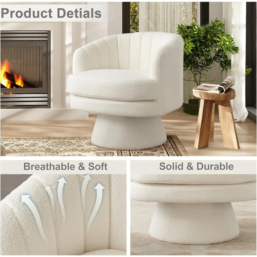 كرسي دوار كراسي الغرور برميل، كرسي حديث لمنتصف القرن لغرفة المعيشة وغرفة النوم والمساحات الصغيرة، كرسي دوار للكرسي