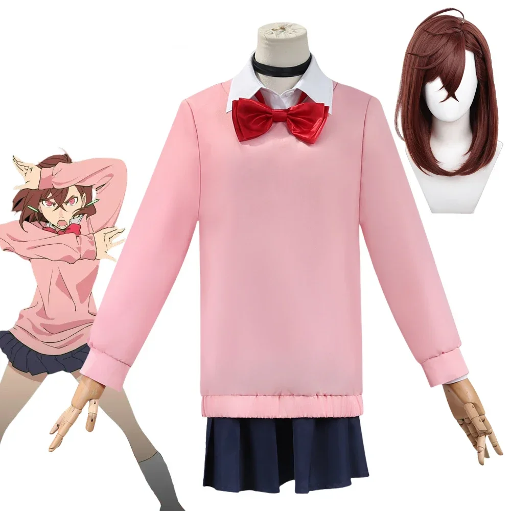 

Anime DAN DA DAN Momo Ayase モモ Cosplay Costume Adult Shirt Hoodie Skirt Set Girl Student Uniform Halloween Clothes