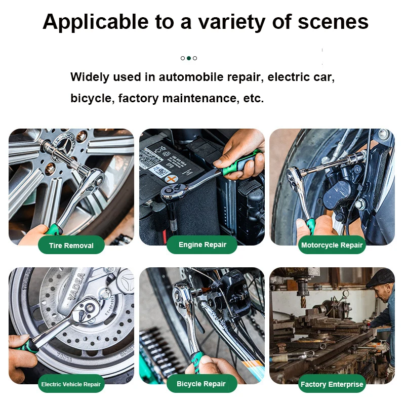 72Drive Socket Set 21PCS Ratelsleutel Sockets Compact Sockets voor Auto Reparatie Monteur Tool voor Auto Reparatie Handgereedschap Spanner