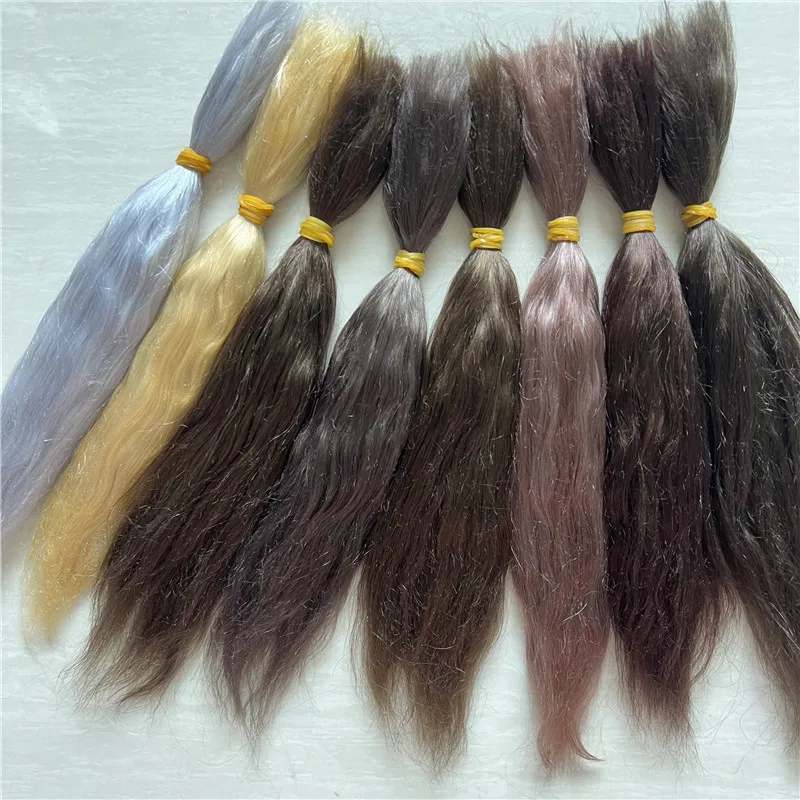 

Good Quality Reborn Doll Pure Mohair Tea Brown / Coffee / Brown Colors Handrooted Doll Mohair for DIY 1/4 OB11 BJD Dolls