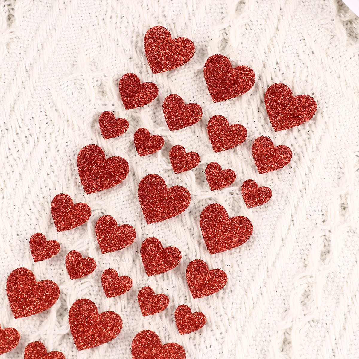 

3 Sheets Heart Shaped Decorative Stickers Creative Chic Glitter Powder Album Diary Decoration Fashionable Colorful Label