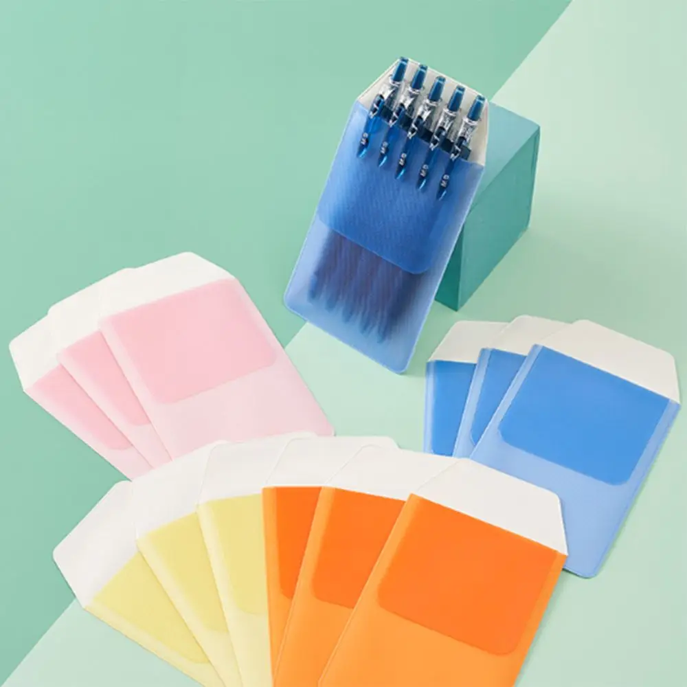 10 ピース/セット漏れ防止ナースペンポケットマルチカラー耐インク PVC 鉛筆ケースペンバッグポータブルペン挿入ポーチ病院