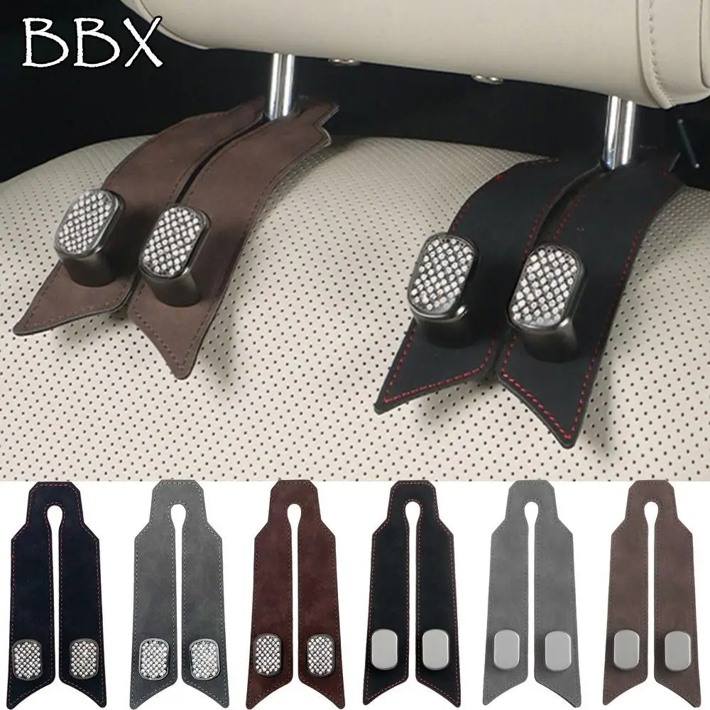 

Dual Hook Car Seat Back Storage Hook Space-Saving Universal Bling Car Headrest Hanger Multi-Functional Strong Load-bearing