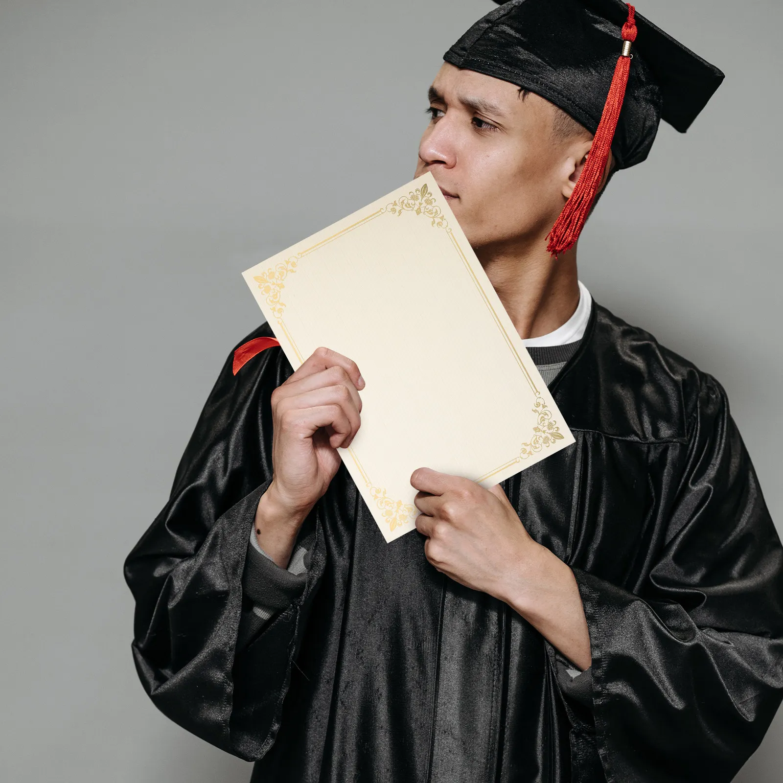 

Blank Certificate Paper Inner Sheet Printable Writable Diy Elegant Award Diploma School Graduation Decorative File Folder