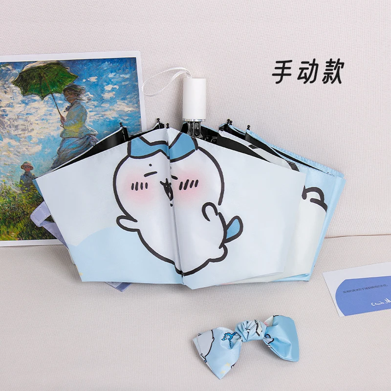 Chiikawa Cartoon Automatic Foldable Umbrella Sun Rain Dual Use UV Protection Windproof Portable For Daily Outdoor view 6