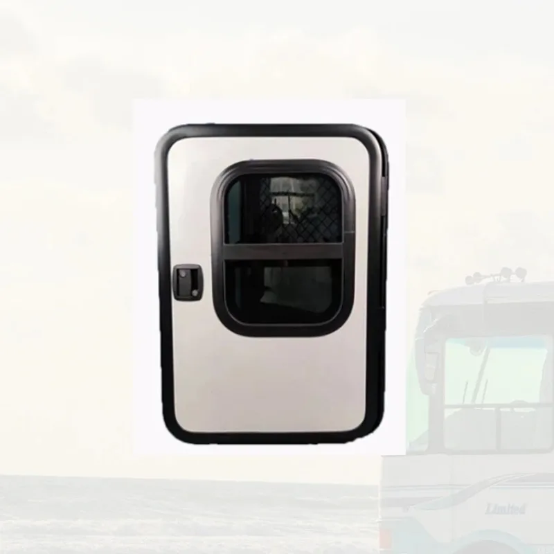 Hot Sale RV Teardrop Trailer Door 620*950mm Aluminum Alloy Camping Door With Lifting Window