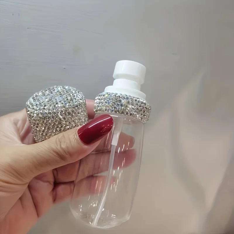 60 مللي زجاجة رذاذ بلاستيكية مجموعة الماس الاصطناعي الحبر مزيل ماكياج زجاجة ماء السفر المحمولة زجاجة توزيع السائل