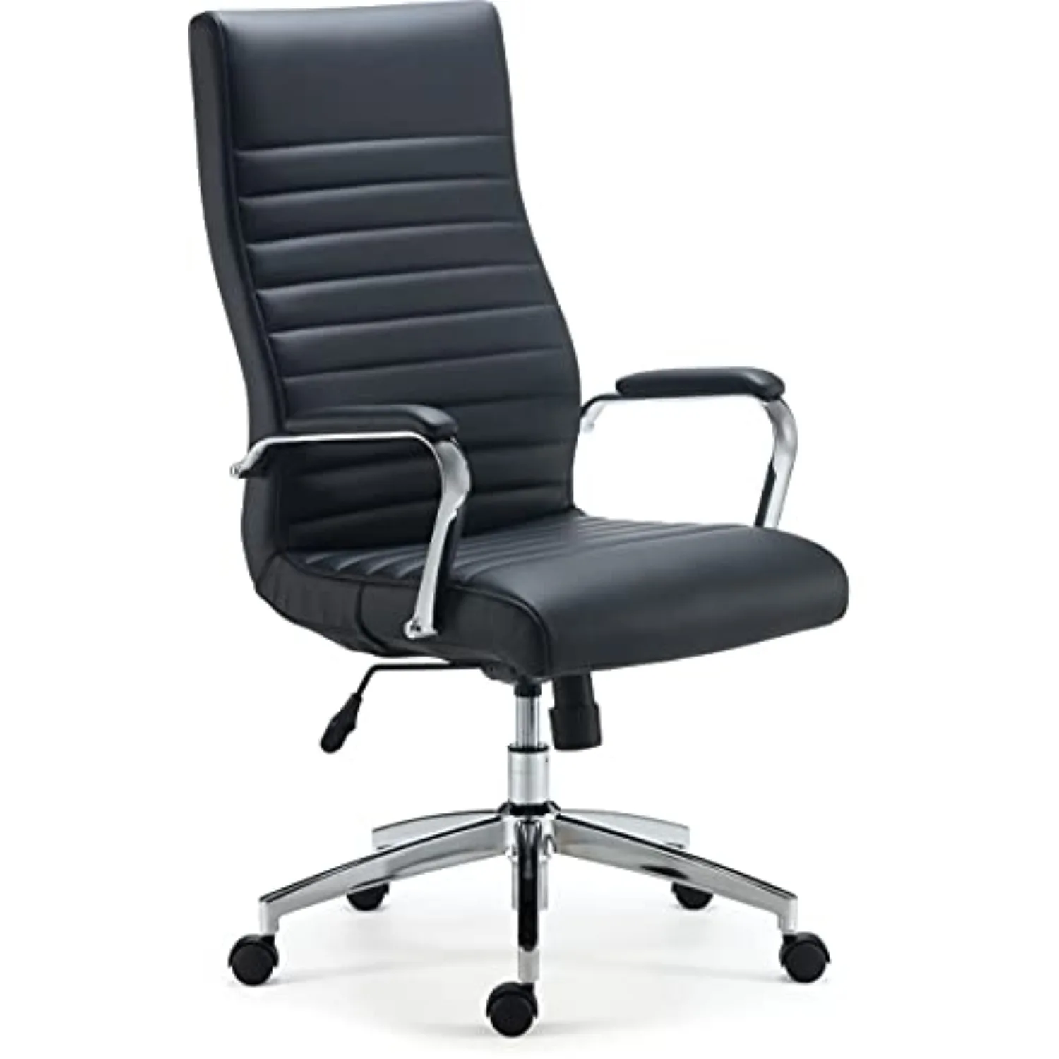 Bentura Ergonomic Manager & Executive Office Chair, High Back Swivel, Adjustable Height, Bonded Leather, Black