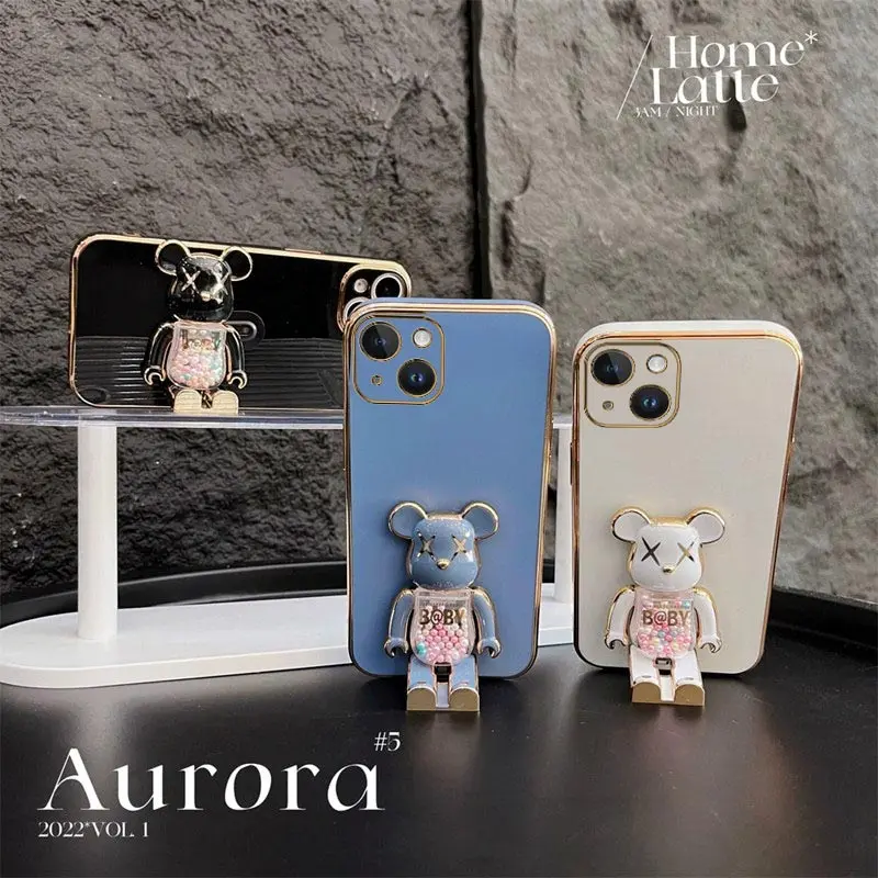 Gewalttätige Bären beschichtung Telefon hülle für iPhone 15 14 13 12 11 x xr xs se2 se2020 8 7 6 6s plus Pro Max Mini Silikon hülle