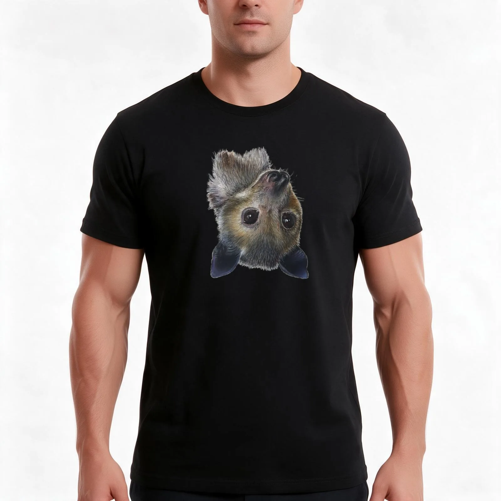 Batzilla- Innocent Eyes by Louise Saunders Men T Shirt t shirts cotton 100%