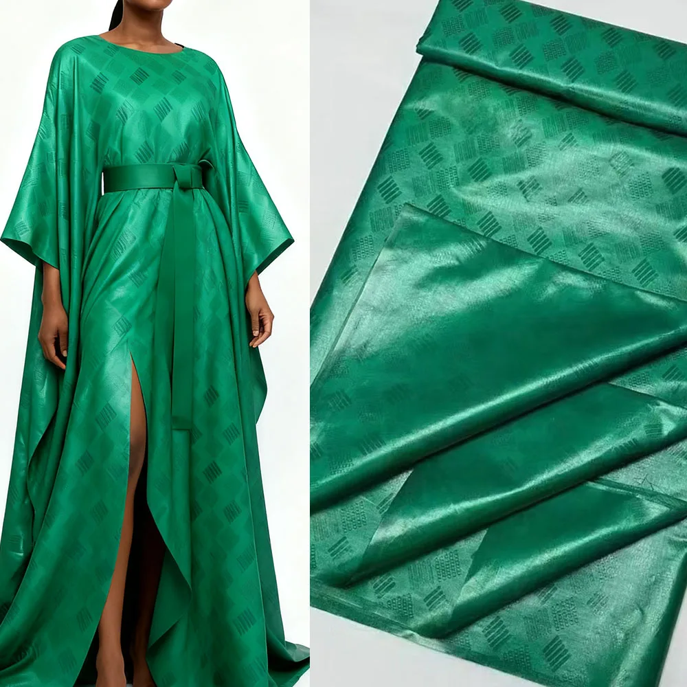 

African Fashion Bazin Riche Lace Fabric Ankara Material for Wedding Party Clothes 2025 New Design