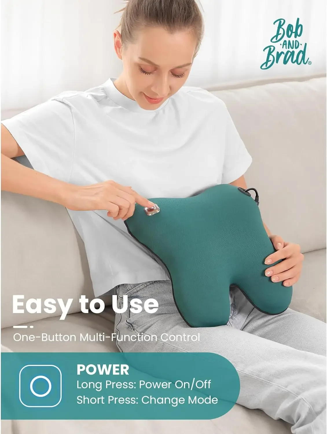 Masajeador eléctrico multifuncional para cuello, espalda y hombros, almohada de masaje Shiatsu para el hogar