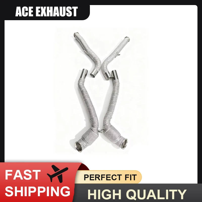 

ACE Car Accessories for Mercedes-Benz G63 W464 4.0T Exhaust Downpipe with Heat Shield High Quality SUS304 Exhaust Systems