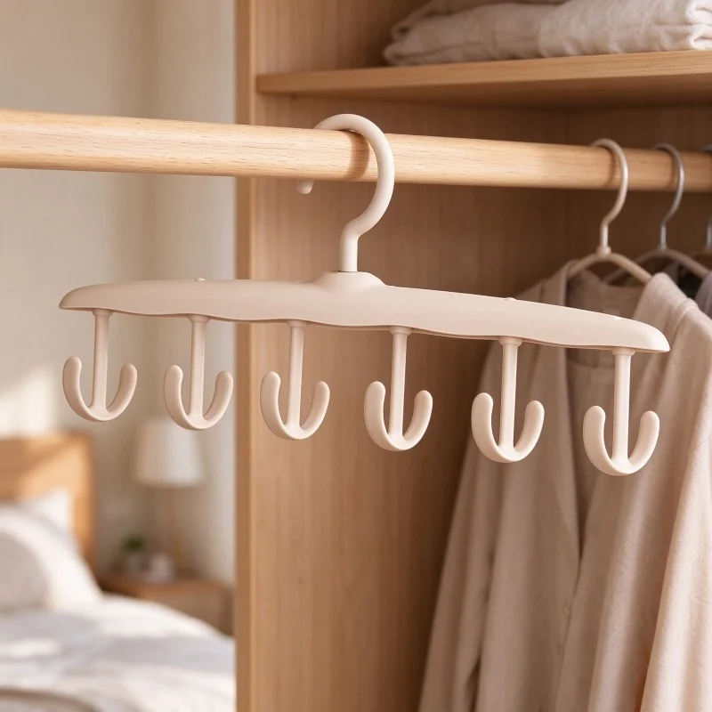 360°Rotating 12 Hooks Hanger Space Saving Closet Organizer Multifunctional Storage Rack for Ties  Scarves Hats Bags Home Dorm