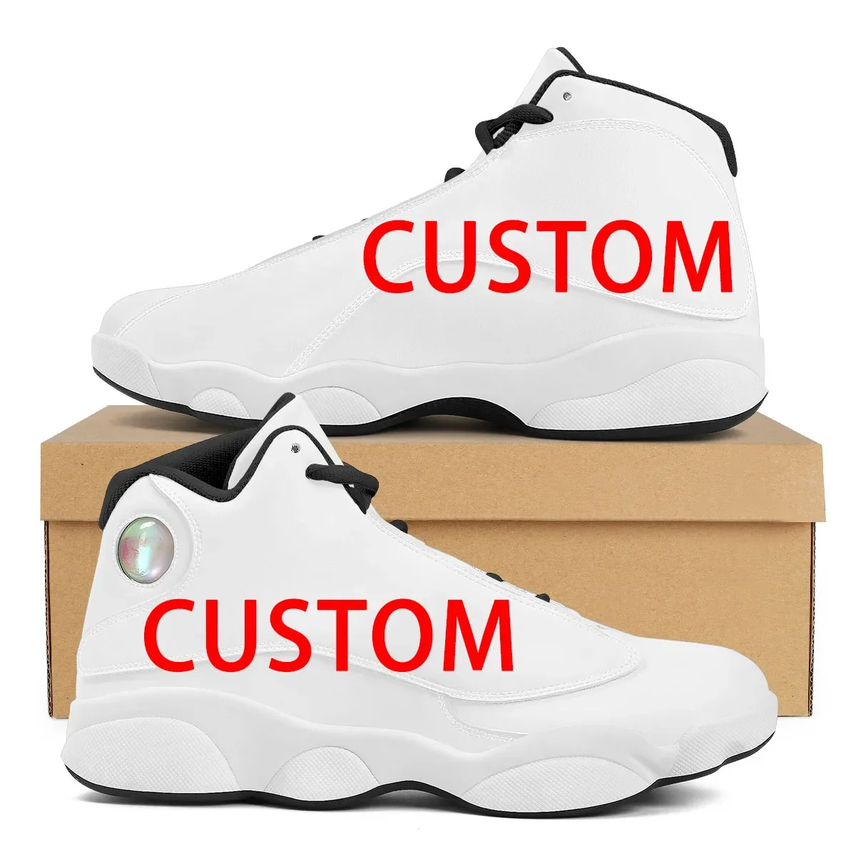 

Custom Shoes Mens Sneakers Fashion Comfortable Design Logo Sports Flats High Quality DIY Breathable Basketball Shoes