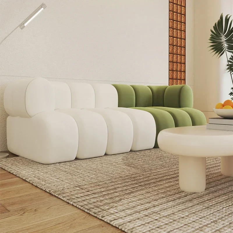 Minimalist Nordic Living Rooms Sofa Fabric Creative Leisure Medieval Simple Luxury Sofa Lazy Designer Modern Sillon Furniture image 3