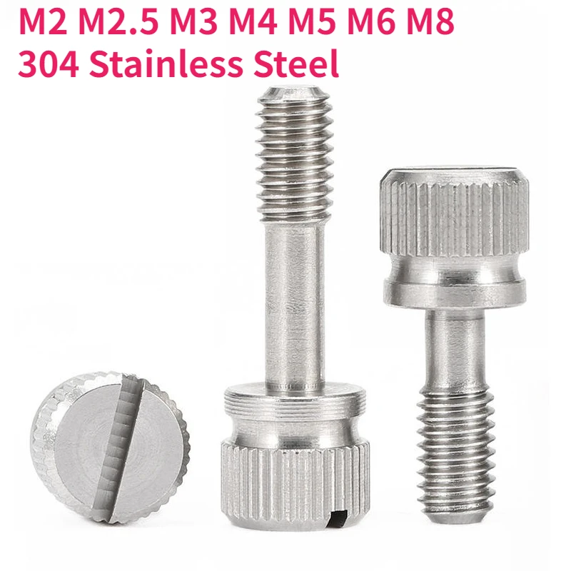 M2 M2.5 M3 M4 M5 M6 M8 304 Stainless Steel GB839 Slotted Hand Tighten Thumb Screw Anti-loosening High Head Knurled Bolt