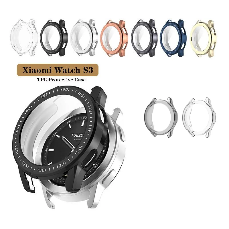 Защитный чехол из ТПУ для экрана, подходящий для Xiaomi Watch S3, чехол для умных часов