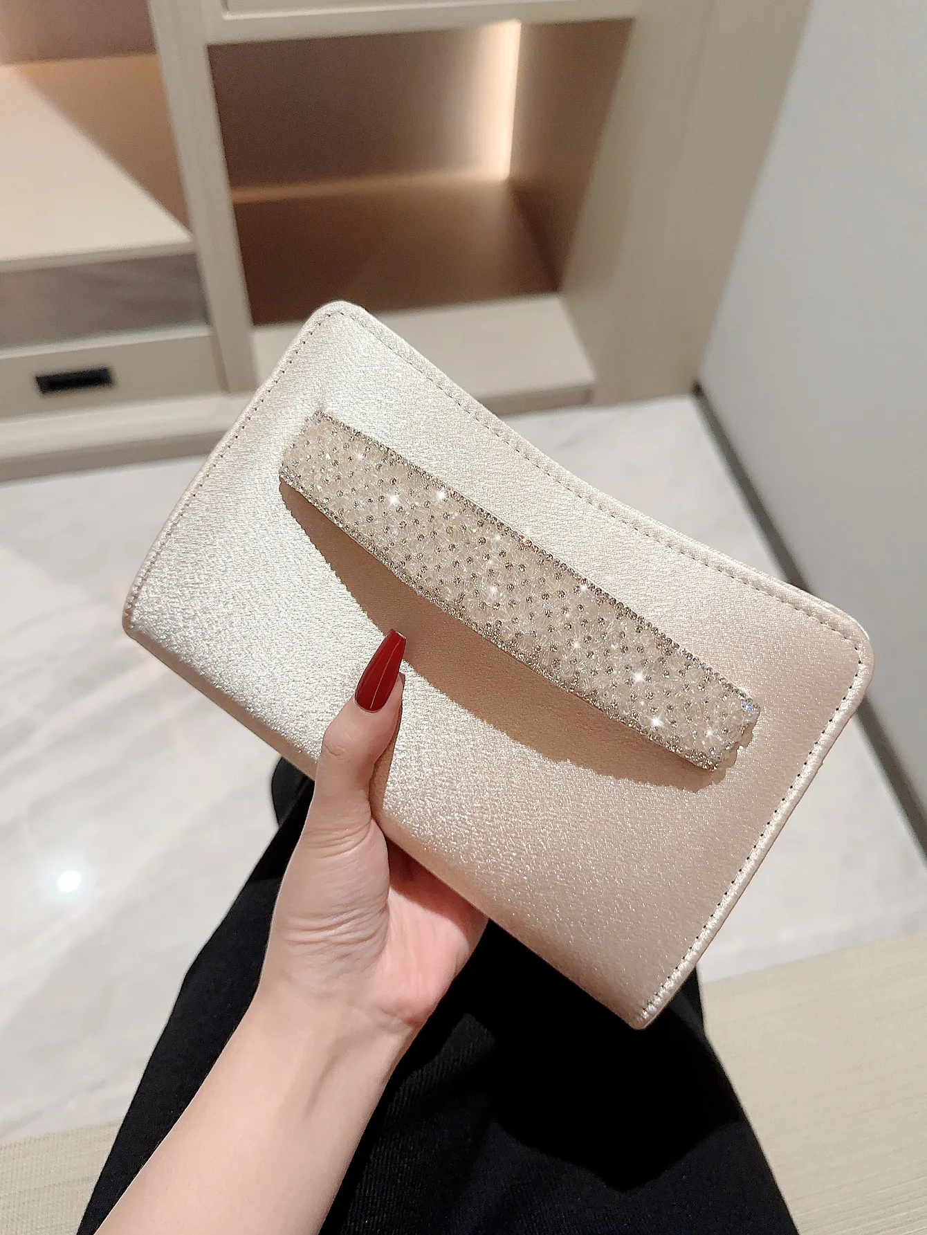 Women's Fashion Satin Clutch Bag Evening Bag Dress Bag Evening Bag Clutch Bag Banquet Bag Wedding Bag Party Prom Bag