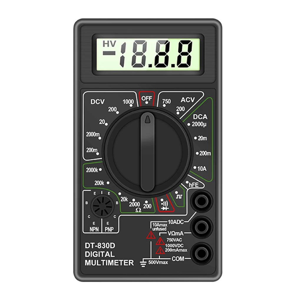 DT830D Digital Multimeter Tester Handheld with 1999 Counts for Accurate Voltage Current and Resistance Testing view 6