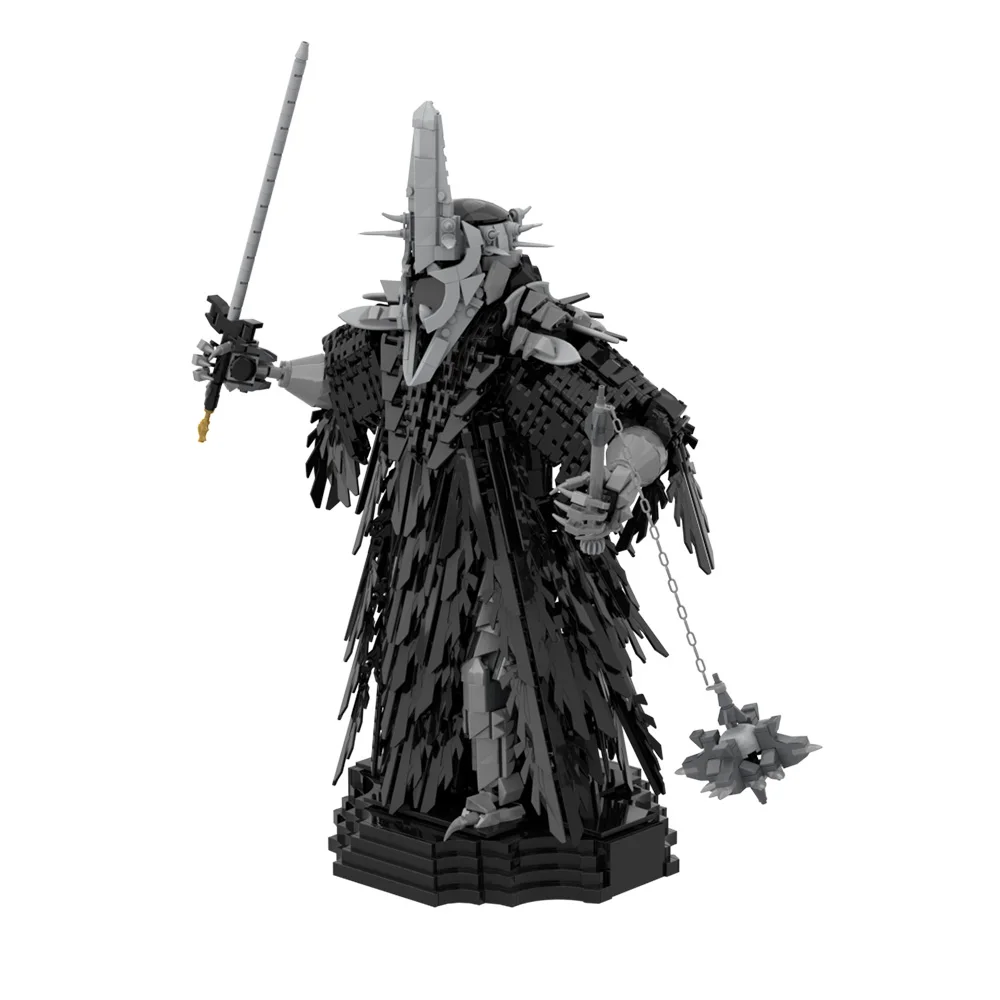 Gobricks-anillos MOC de película Witch-King of Angmar, modelo de bloques de construcción Ringwraith líder, montaje de ladrillos, juguetes para niños, regalos