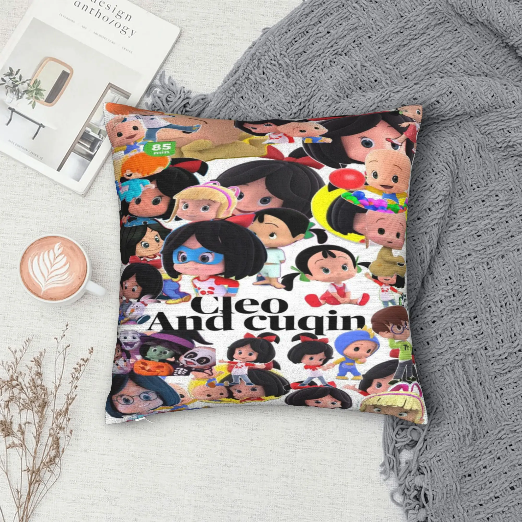 

Cleo & Cuquin аниме наволочка с принтом наволочка наволочка новый стиль украшения дома квадратные несколько размеров