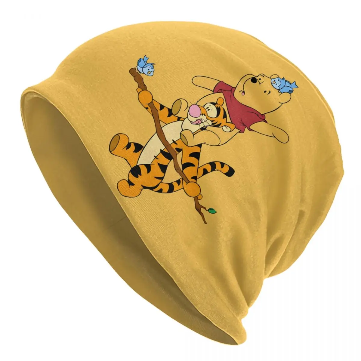 

Custom Winnie The Pooh Skullies Beanies Caps Hip Hop Winter Warm Men Women Knitting Hat Unisex Adult Pooh Bear Bonnet Hats