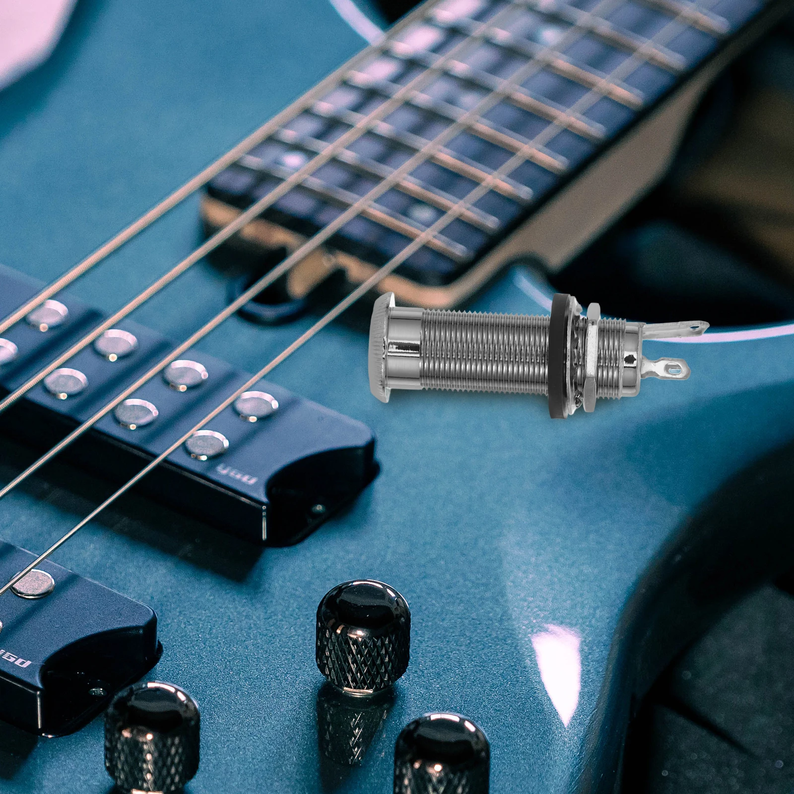 

Guitar Bass Cylinder Output Short Insert Mono Stereo Endpin Socket 1 4 Inch Guitar Components Accessories