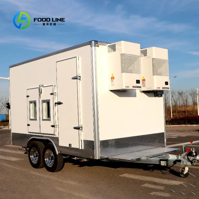 Dual Temperature Mobile Refrigerated Box Trailer Reefer Trailer Cold Room Trailer Cold Room Freezer for Food Transport Custom