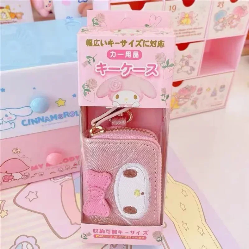 hello kitty kuromi car key bag remote control access control cinnamoroll my melody storage bag pendant cinnamon dog PU material