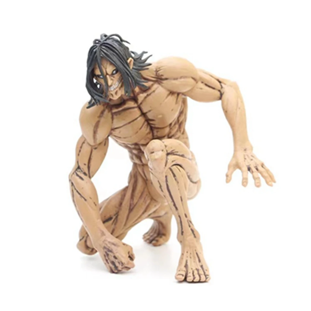 15CM Anime Attack on Titan Figures Eren Jaeger The Founding Titan Kneeling Form Model Dolls Gift Desktop Collection Toys