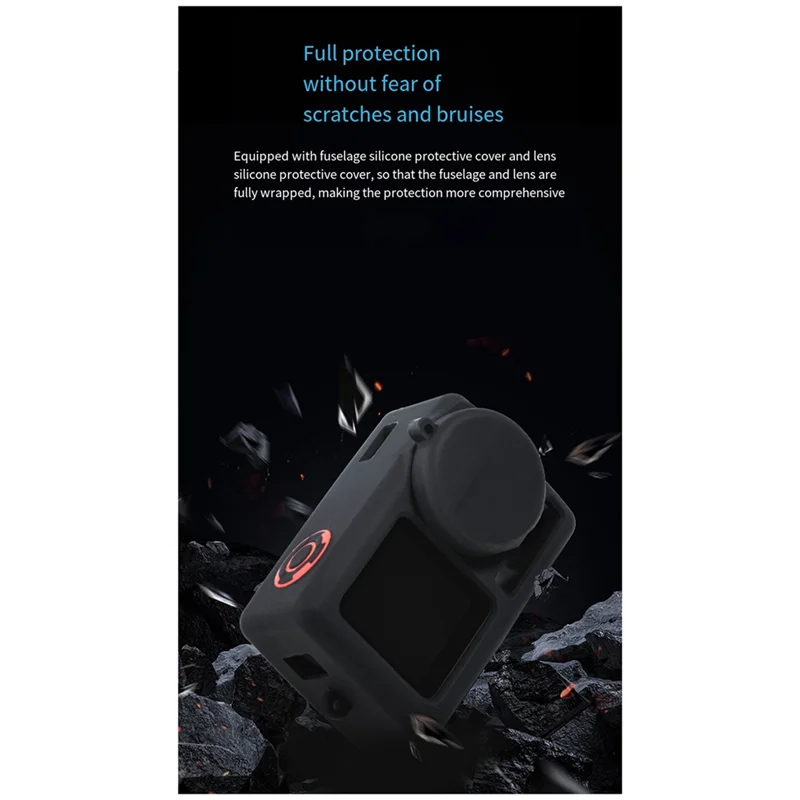 

ABTS-For DJI Action5 Pro Silicone Protection Anti-Drop And Dustproof Lens Body Protective Cover Sports Camera Accessories