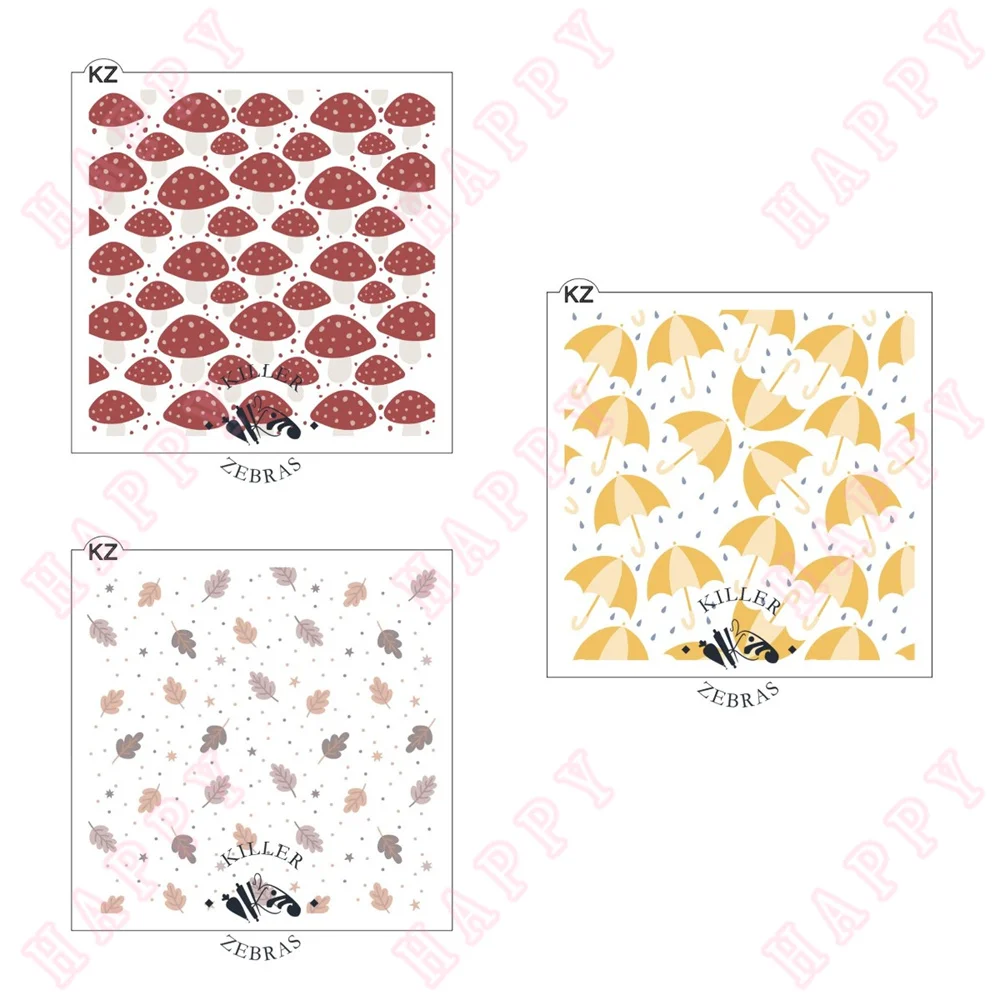 

2022 Plastic Stencils Umbrellas Mushrooms Scrapbook Diary Decoration Paper Craft Embossing Template DIY Greeting Card Handmade