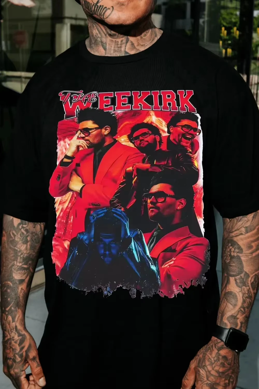 Hot Selling Retro Hip Hop Unisex Loose Cotton T-Shirt, High Quality Y2K Gothic Streetwear With 2026 The Weeknd Graph T-Shirt