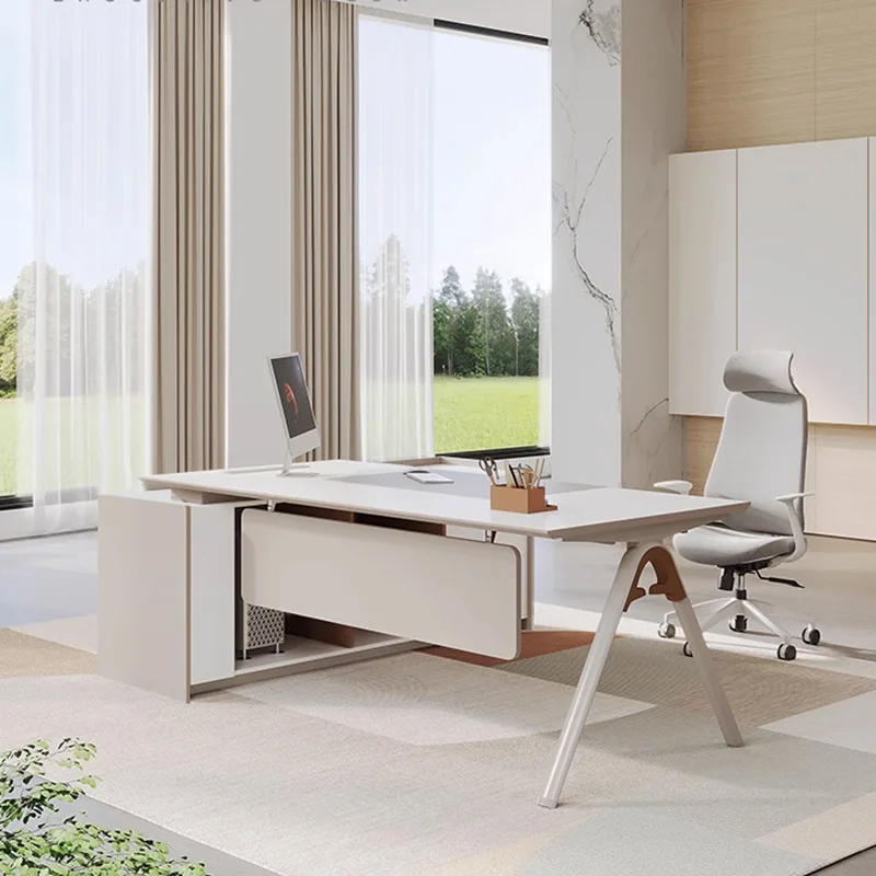 طاولة رئيس بسيطة وحديثة، طاولة مدير أثاث المكاتب، طاولة مشرف وكرسي #1