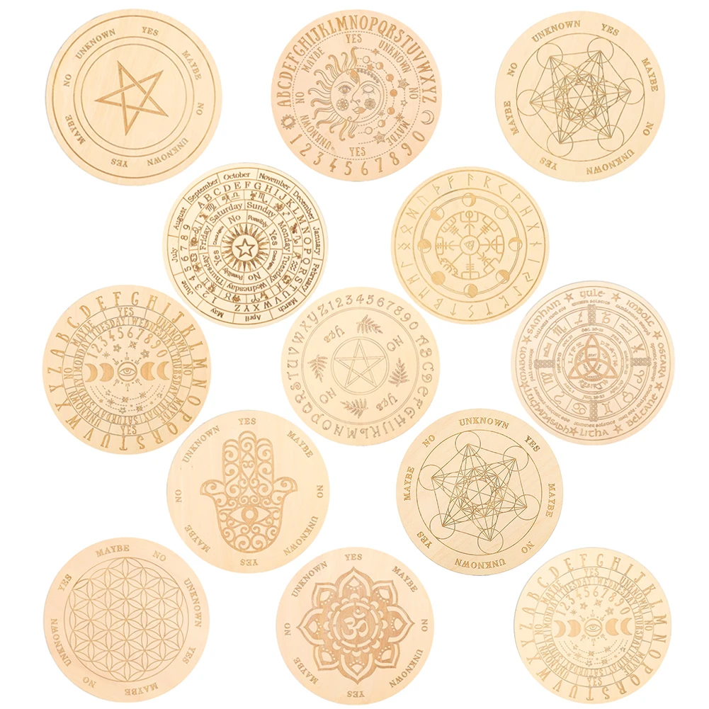 

Wooden Pendulum Board Dowsing Divination Plate Magic Spirit Talking Board Sacred Metaphysical Altar Meditation Wicca Ritual