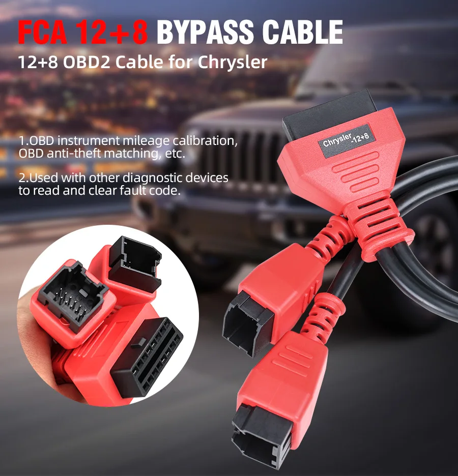 For Chrysler 12+8 OBD2 Adapter Cable Bypass SGW for Jeep Dodge