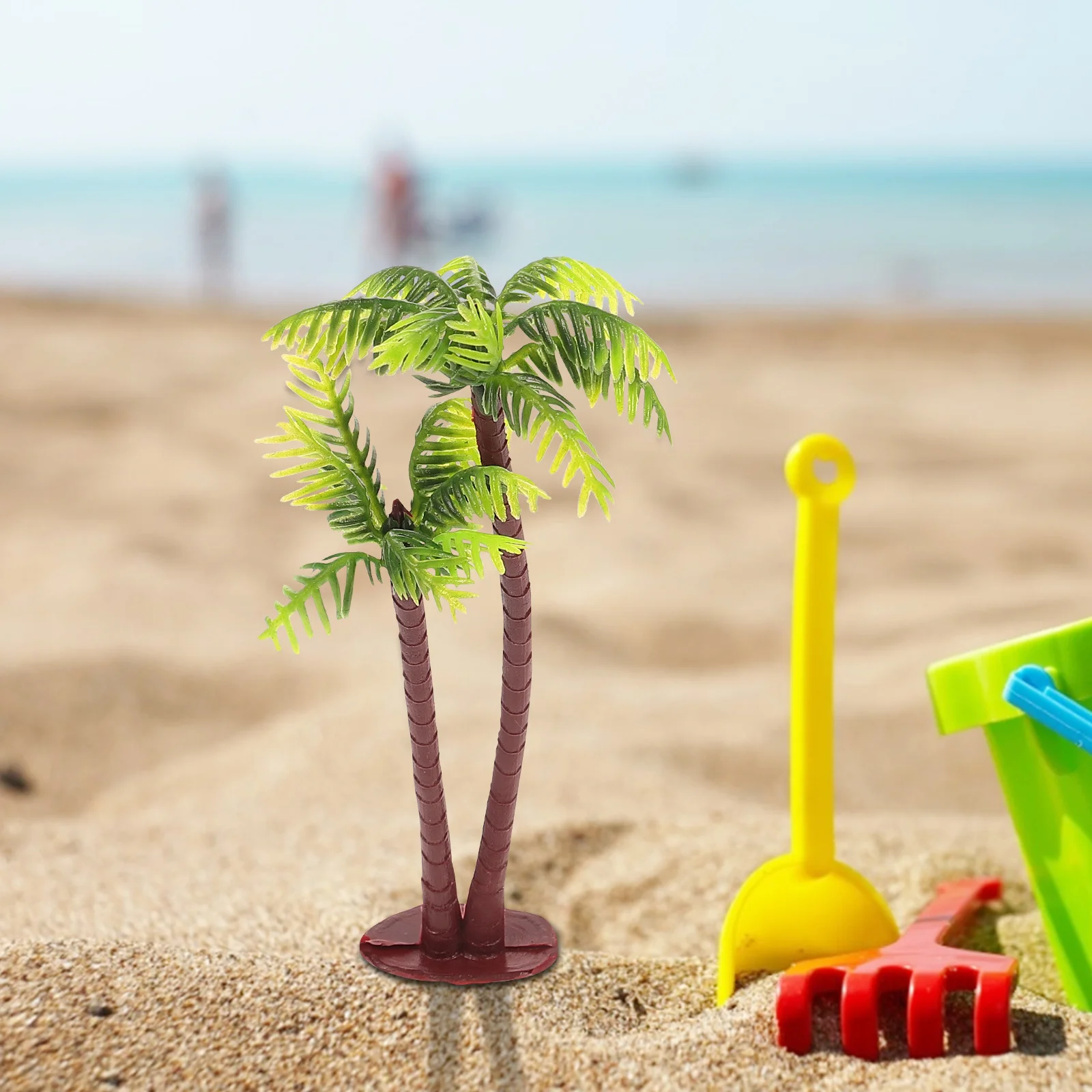 

5Pcs Plastic Coconut Palm Tree Miniature Landscape Micro Garden DIY Terrarium Fairy Garden Decoration Tropical Miniatures