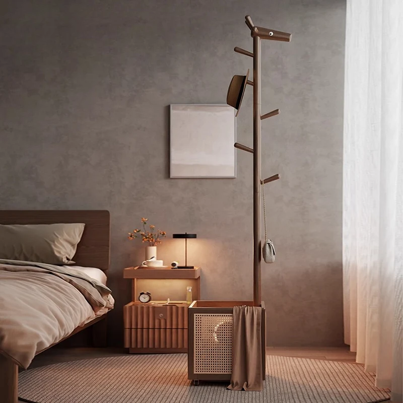 

Wooden Clothes Coat Racks Storage Standing Bedroom Garment Dress Coat Racks Modern Cheap Arara De Roupa Entrance Hall Furniture