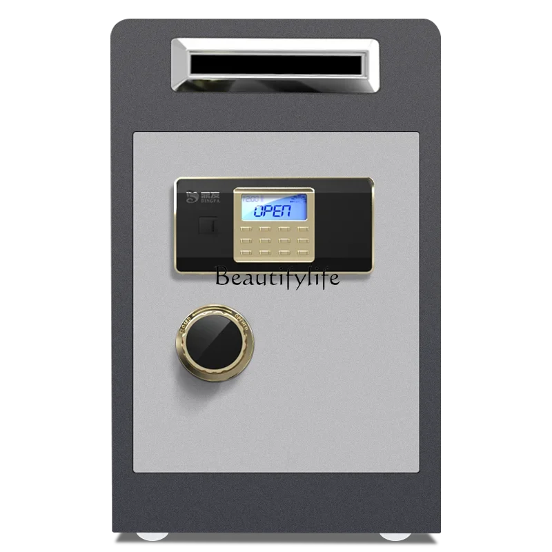 01Coin-operated safe office 60cm high cash register anti-theft safe anti-theft anti-skid intelligent alarm